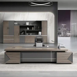 schreibtisch office desk executive boss table and chair set L shaped desk commercial office furniture desk escritorio de oficina