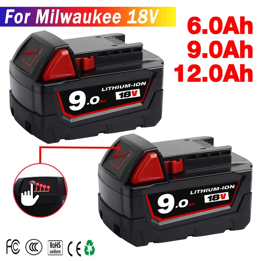 

Original 18V 6.0Ah/9.0Ah For Milwaukee M18 battery 48-11-1815 48-11-1850 2604-22 2604-20 2708-22 2607-22 power Tools Battery