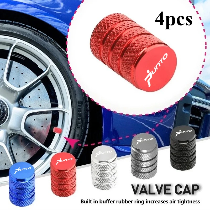

For Fiat Punto Auto Accessories 4PCS Car Wheel Tire Valve Caps Tyre Stem Covers Airdust Waterproof