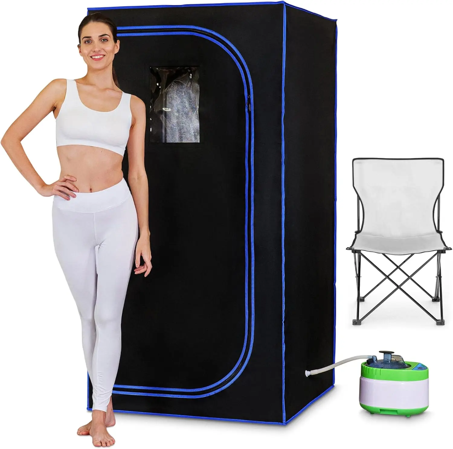 Portable Sauna for Home - Steam Sauna Personal Spa - 4L Steamer, Folding Sauna Chair, Remote Control,