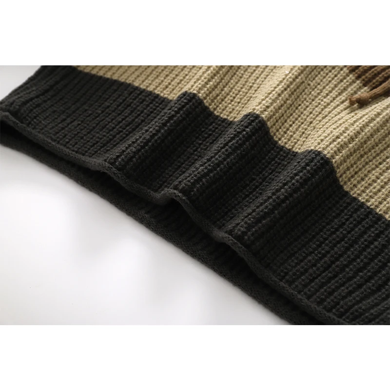 Women Striped Pullover Knit Sweater Harajuku Aesthetic Y2k Long Sleeves Sweaters Elegant Vintage 2000s Fashion Clothes