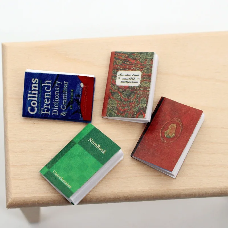 Dollhouse 1:12 Mini Dollhouse Color Notes Books Magazines Home Accessories Scene Shooting Small Ornaments