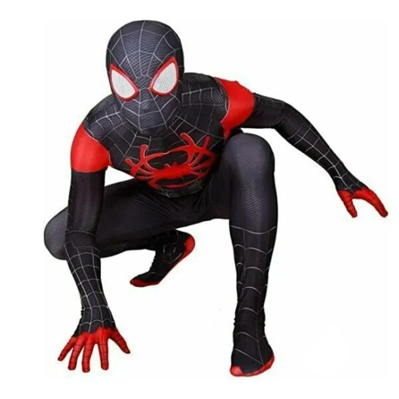 Disfraz de Spiderman Miles Morales, mono de Spiderman, Peter Parker, Zentai, ropa de Halloween