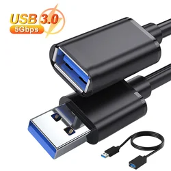 USB-удлинительный кабель 0,5/1/1,5/2/3 м USB3.0 2,0 «папа-мама» для компьютера, ноутбука, ТВ, жесткого диска, шнур адаптера питания