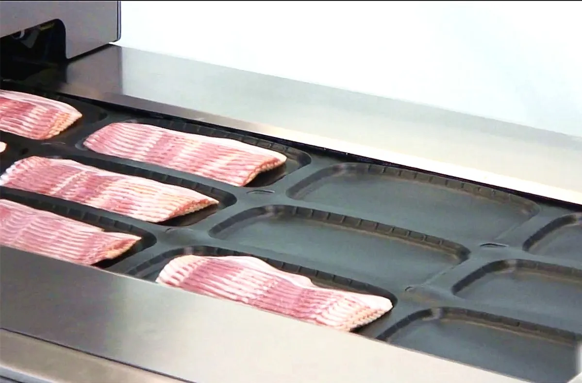 Automatische automatische Fleischverpackungsmaschine, Maschine Demballage Sous Vide De La Viande, automatische Verpackungsmaschine Speck