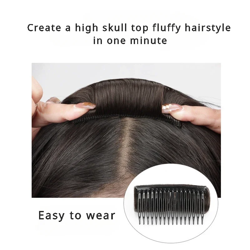 Anti-slumping Fluffy High Skull Top Hair Clip Puff Head Cushion Synthetic Pad Invisible Clip Volume Hair Women Hair Accessories