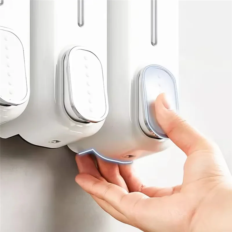 N84R Soap Container Shampoo Bath Box Manually Press Wall-Mounted Soap Dispenser