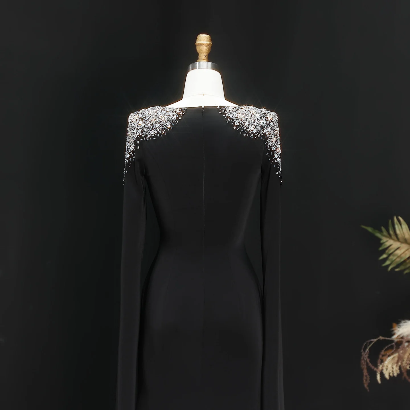 Sharon Said Elegantes Weißes Meerjungfrauenkleid Dubai Abendkleid Damen Hochzeitsfeier Umhangärmel Muslimische Formelle Kleider SF280 Maßanfertigung – Detail 22