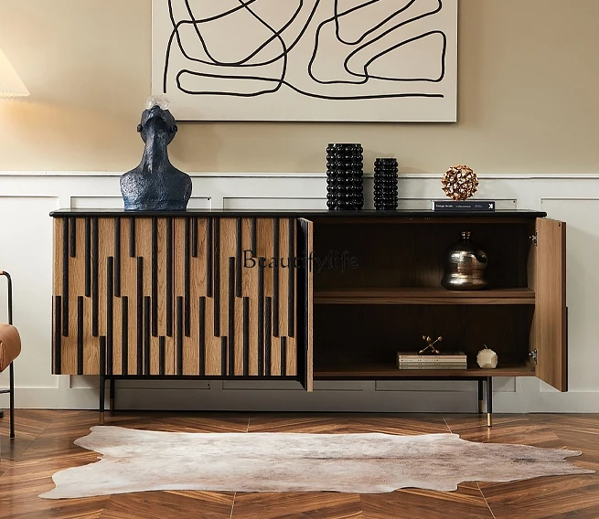 

01Nordic Vintage Sideboard Mid-Ancient Vintage Wine Storage Cabinet