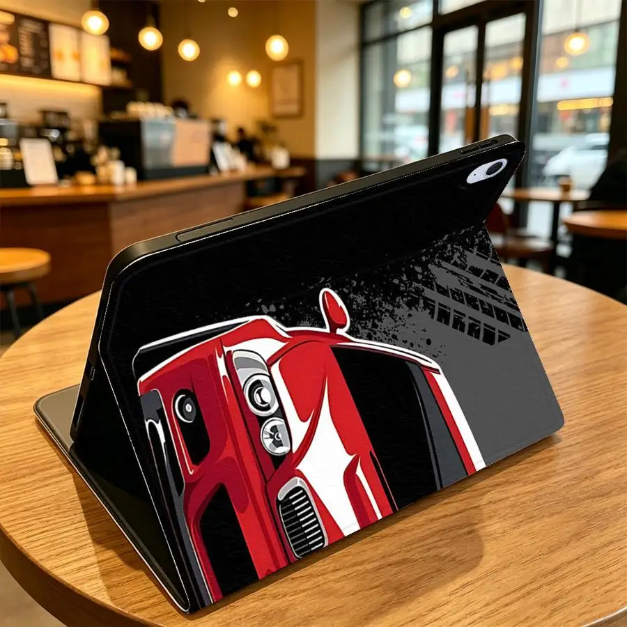 Case for Samsung Galaxy Tab S10 Plus A8 S9 FE A9Plus A7 Lite S9+ S10 Lite A11 S11 S7 S8+ S10FE with Pencil Slot Cool Car Art
