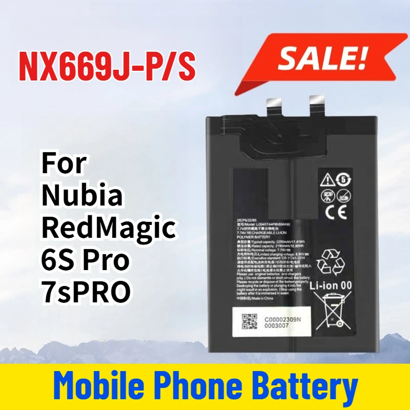 

Mobile Phone Battery NX669J-P/S for Nubia RedMagic 6S Pro 7sPRO