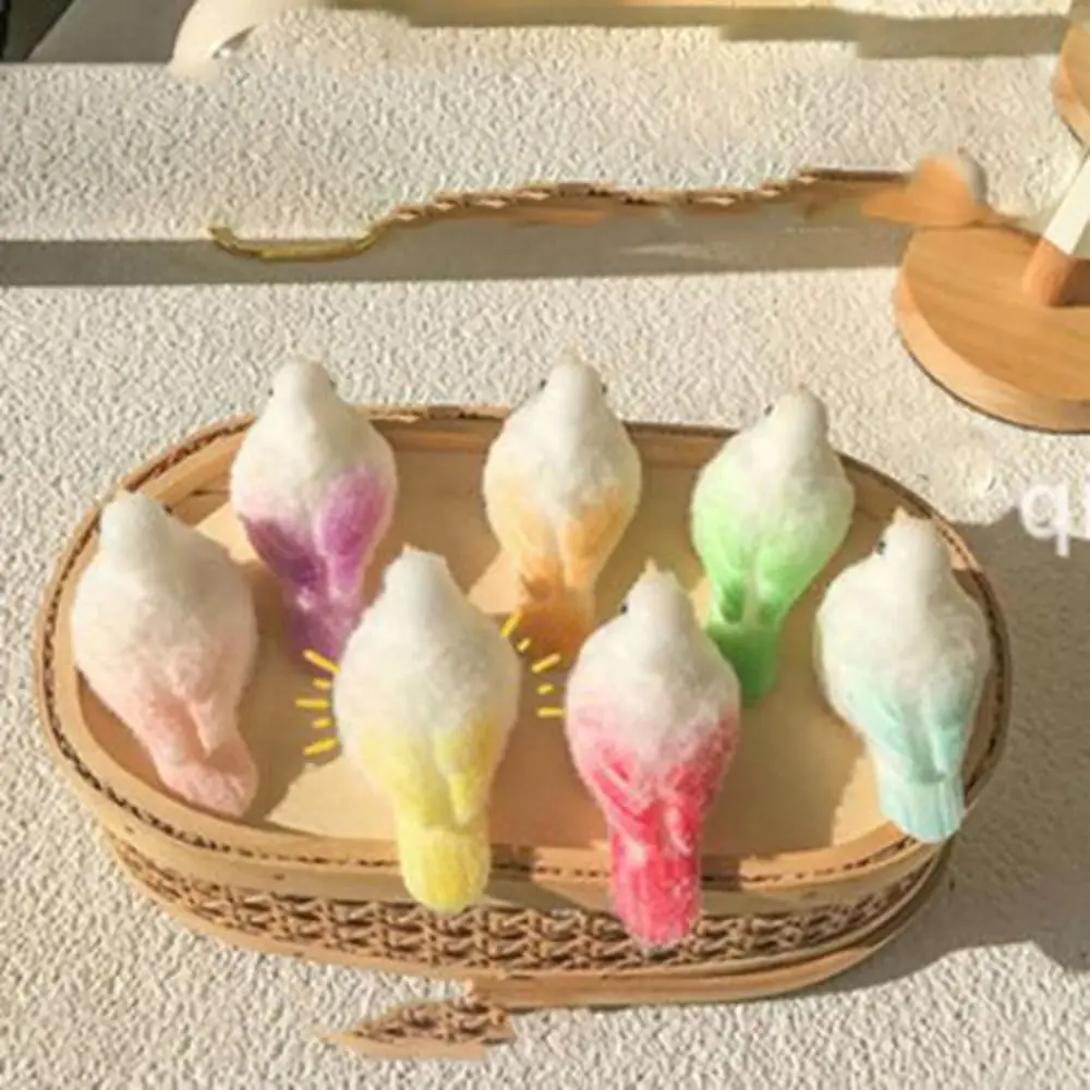 Slow Rebound Pearl Bird Squeeze Toys Cartoon Animal Simulation Parrot Squeeze Toys Silicone 3D Parrot Fidget Toy Sensory Toys