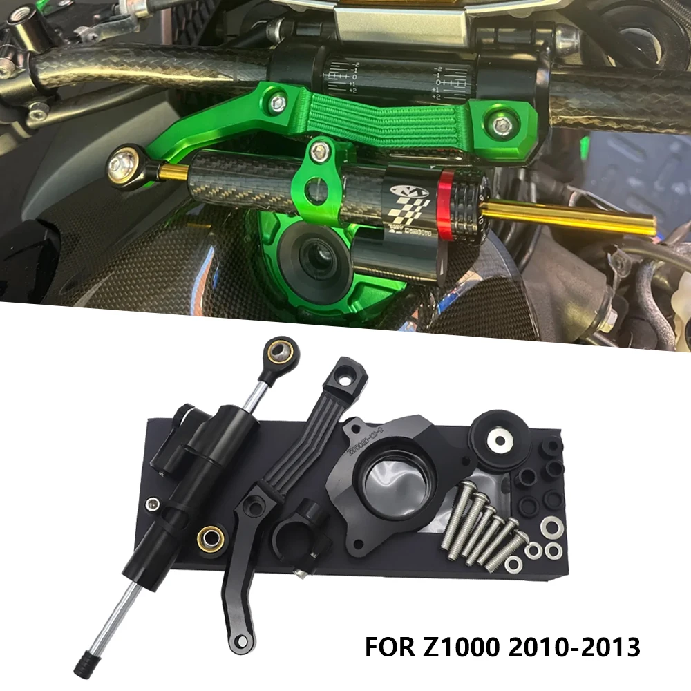 

Fiber Carbon Steering Damper Stabilizer Motorcycle For KAWASAKI Z1000 Z 1000 2012 Dampers Mount Bracket Support Kit 2010-2013