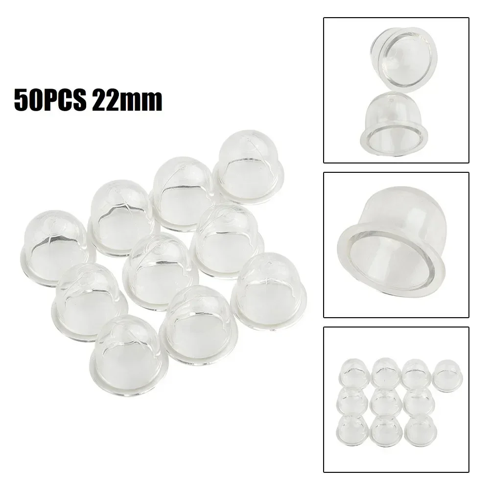 

50 Pcs 22mm Transparent Fuel Carburetor Primer Bulb Oil Bubble For Chainsaw Brush Cutter Trimmer Brushcutter Replace