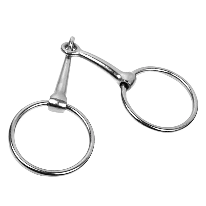 

Horse Mouth Loose Horse Mouth Bit Horse Mouth Piece Link Snaffle Horse Bit Silver Stainless Steel Equestrian Pony Bit Mouth Size