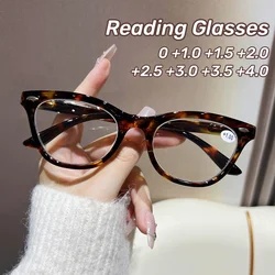 2024 Women's Full Frame Presbyopia Glasses New Retro Cat Eye Reading Glasses Fashionable Clear Lens HD Far Sight Glasses