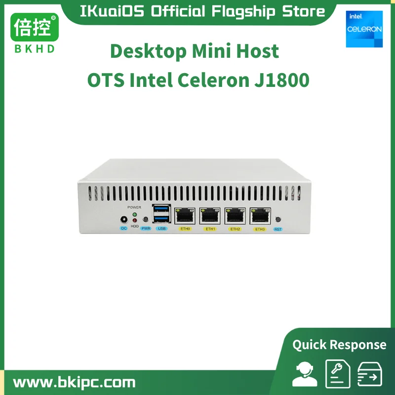 Ikuaios desktop mini host 4 x1gigabit celeron prozessor unterstützung mit geringem strom pfsense mikro tik sophos ungangle ots 1170np-15