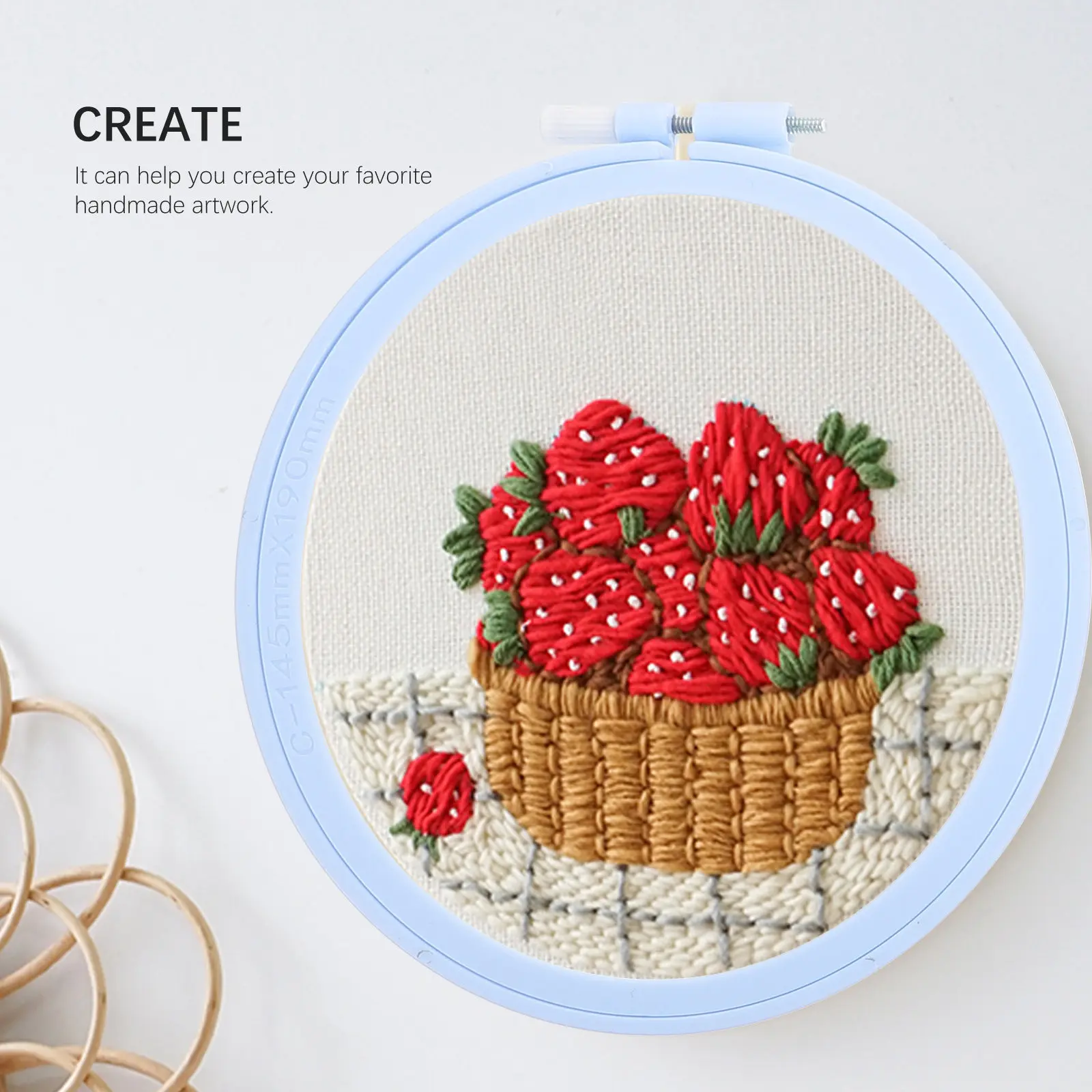 

5Pcs Plastic Embroidery Hoops Oval Cross Stitch Frame Adjustable for Embroidery Quilting Sewing Decoration Handmade Art Gift