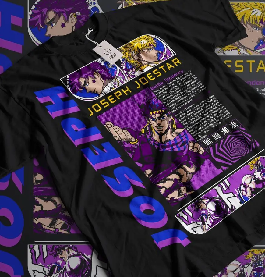 JoJo's Bizarre T-Shirt Adventure JoJo Anime Manga Jolyne Jotaro shirt All Size