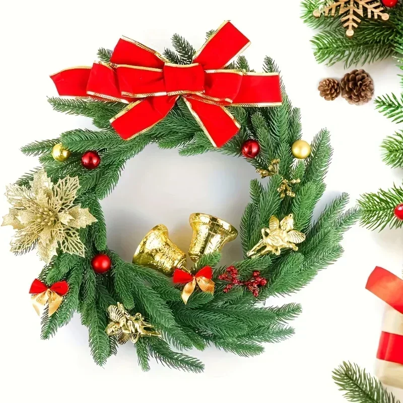 2026 New Artificial Pine Tree Branches with Red Holly Berries for DIY Christmas Tabletop Decoration Plastic Green Branches Gift