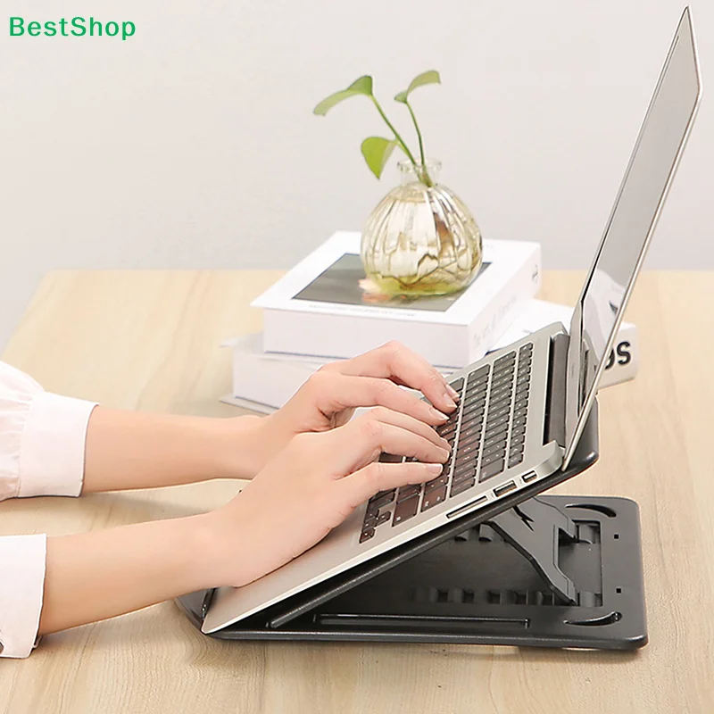 〔R〕Plastic Notebook Computer Stand Foldable Adjustable Laptop Stand Ergonomic Angled Heat Dissipation Computer Support Bracket