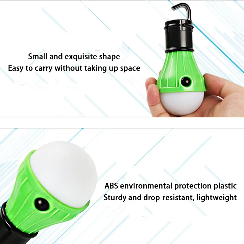 Portable LED Light Bulb Camping Tent Outdoor Waterproof Hanging Lamp SOS Emergency Lights Battery Lantern BBQ Camping Light Tool