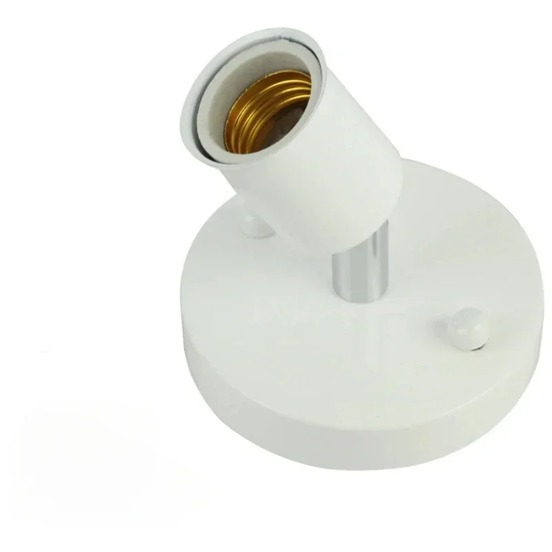 화이트 스타일 E27 벽 램프 홀더 180도 회전 조절 가능한 모던 디자인 금속 램프 베이스 소켓 가정용 조명에 적용