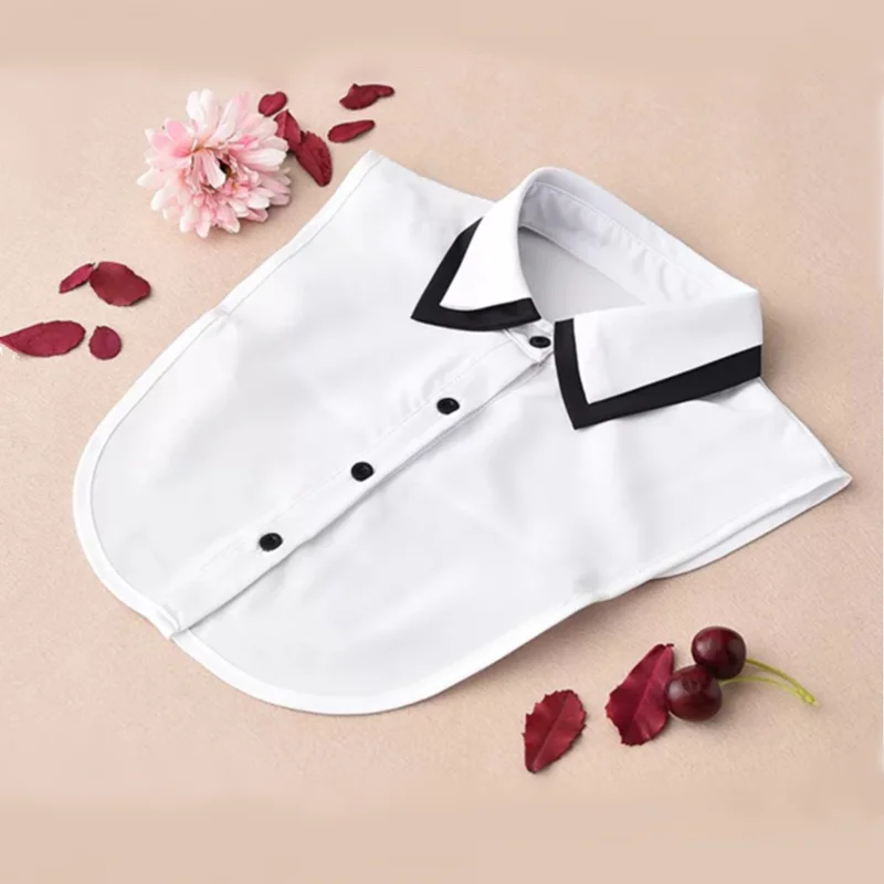 

Fashion Girls sahte yaka White Black finto colletto воротники женские Collar Solid Collars Fake Collar Solid Double