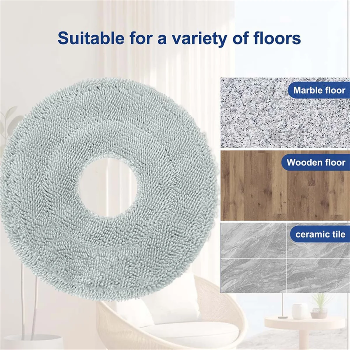 FZFZ 6 peças de pano de limpeza para substituição de peças de aspirador de pó robô E30 Ultra / Trouver E30 Ultra