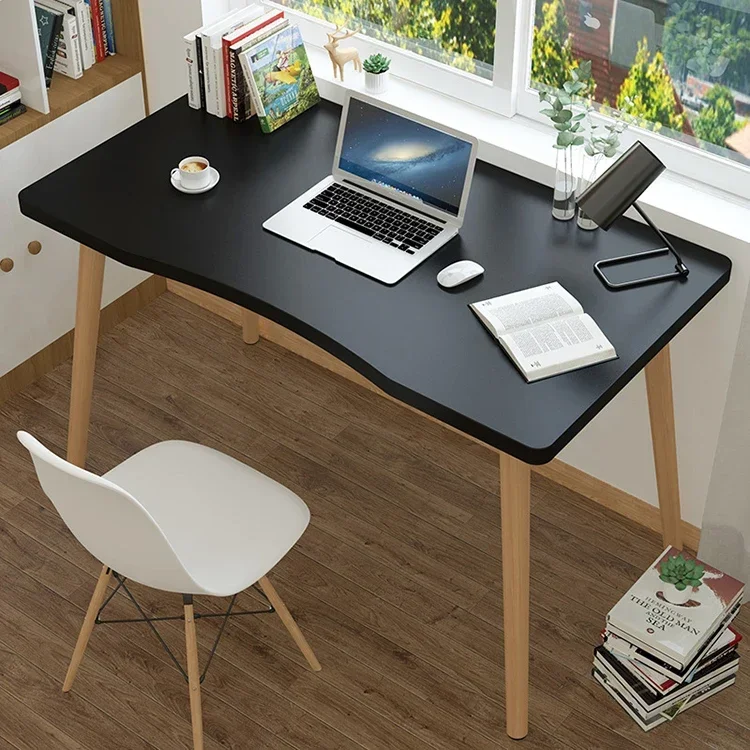 Nordic Modern Home Computer Desk Simple Bedroom Office study desk Ergonomics Concave arc-shaped round table corner
