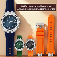 Modified Convex Mouth Silicone strap for MAURICE LACROIX AIKON AI6038 AI6008 AI1018 Rubber watchband Men's watch accessories