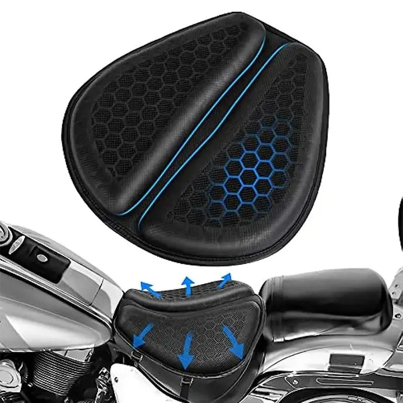 

Motorcycle Seat Cushion Shock Absorption Breathability Anti Slip Sun Protection Honeycomb Seat Cushion Electric Vehicle Harley