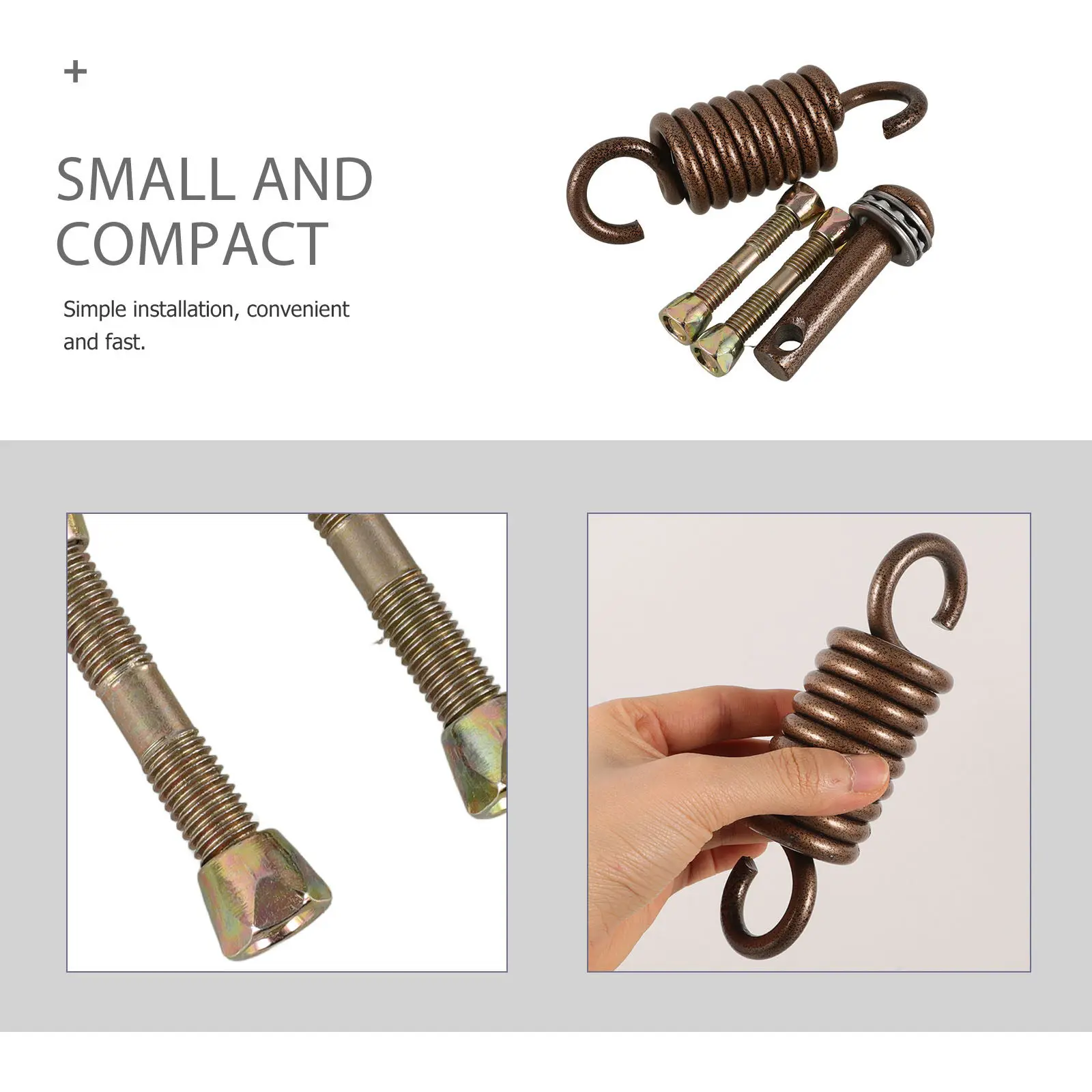 1Set Swing Spring Accessories Heavy Duty Metal Hammock Chair Spring Set Porch Swing Fixing Tool for Indoor Outdoor Hanging