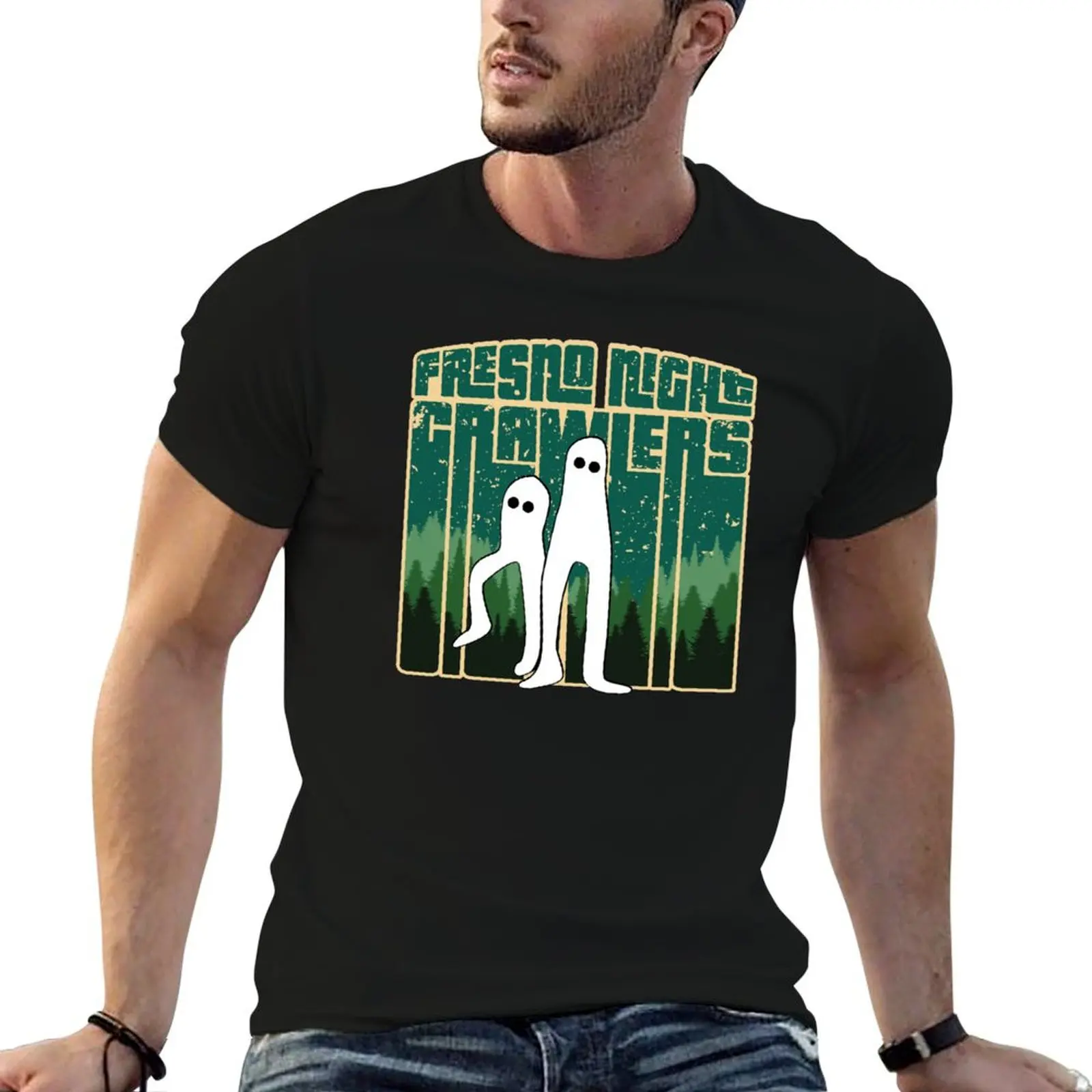 Fresno Nightcrawlers - Retro Haunted Pants Cryptid Gift T-Shirt Holiday Outdoor T-Shirt