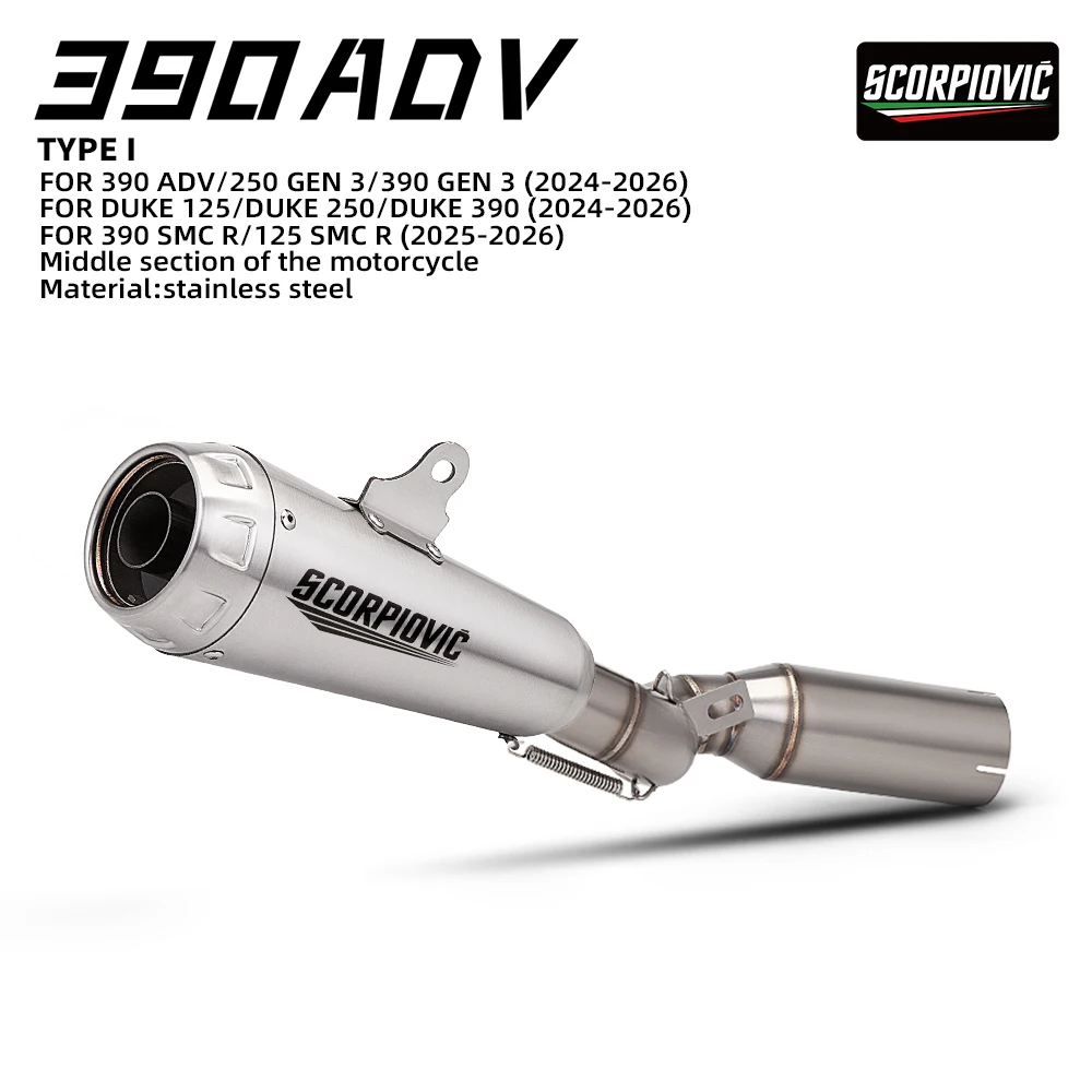 

Slip on For 390ADV 250ADV 390 ADV 250 Adventure Motorcycle Exhaust System