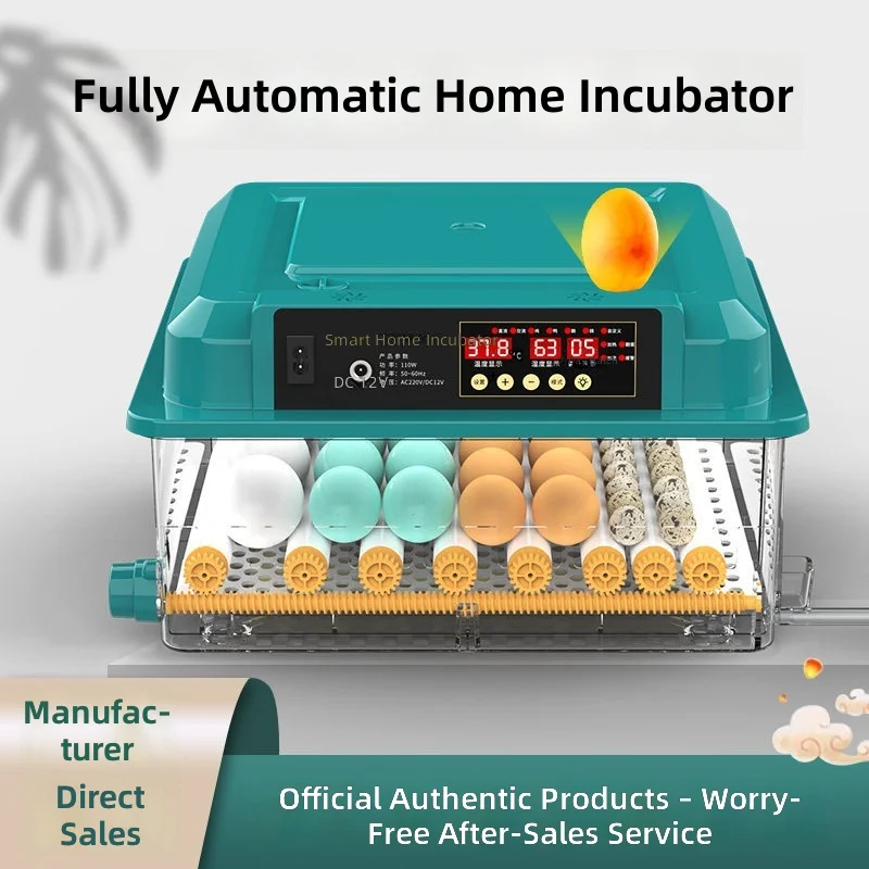 Incubator for Eggs, Small Home Automatic Smart Chick Duck Goose Pigeon Quail Egg Hatcher, Intelligent Incubation Box