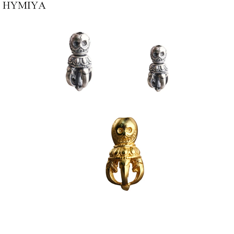 

100% серебро 925, тибетские бусины Chitipa Dorje, винтажные серебряные буддийские скелеты Ваджра, подвеска-амулет, свободные бусины, сделай сам, ювелирные изделия, фурнитура