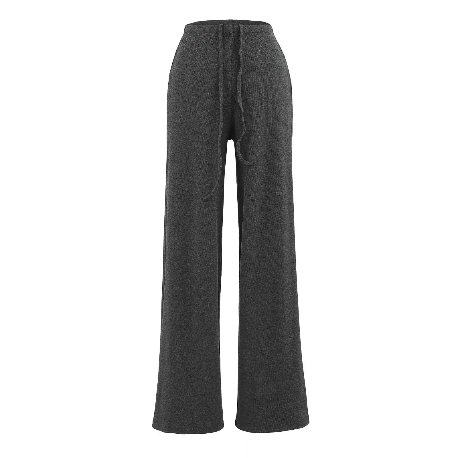 Pantaloni estivi larghi da donna a gamba larga Dstring elastico in vita Dra taglio dritto pantaloni lunghi casual dimagranti Street Sle