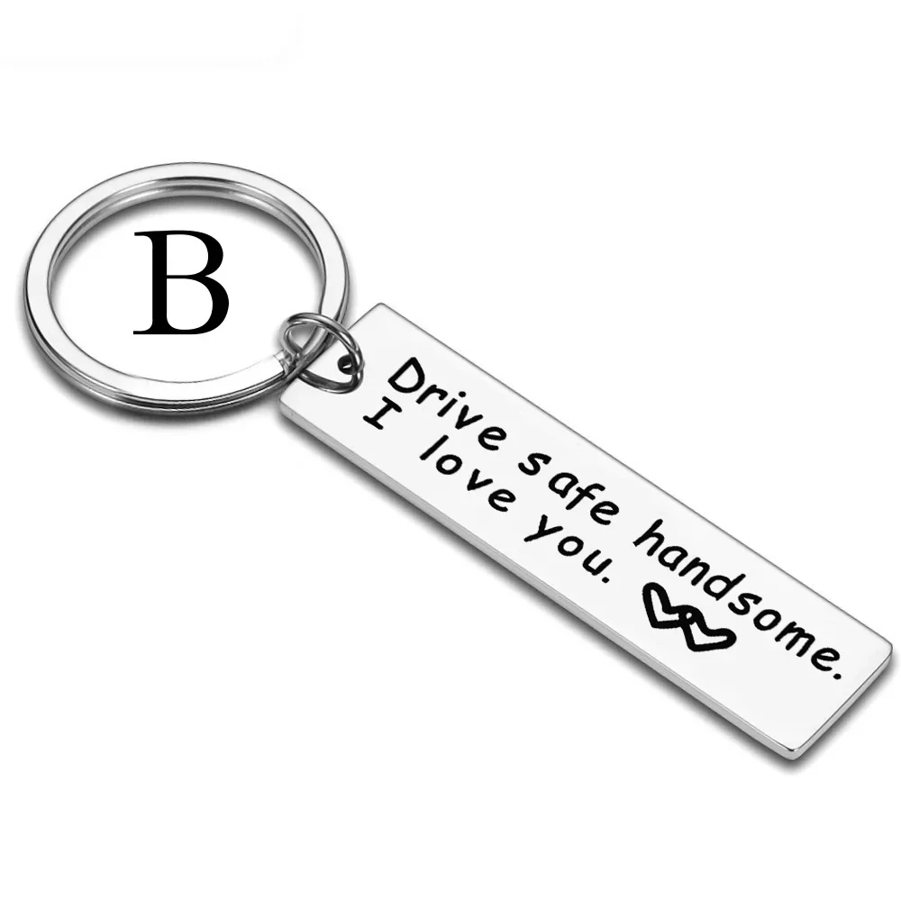 Cute Drive Safe I Love You Keychain pendant I Need You Here With Me Gifts key chain Boyfriend Girlfriend Brothers Sisters Gift