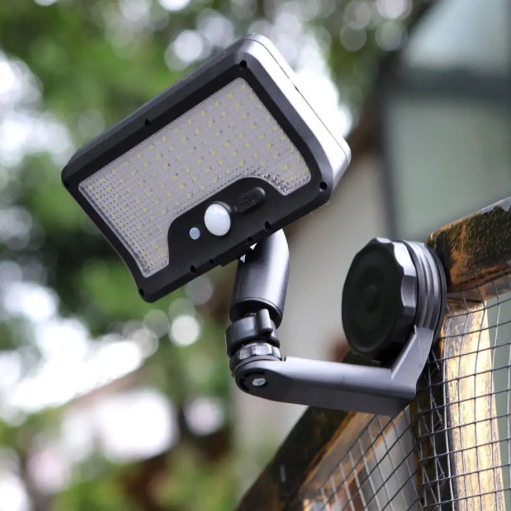 

180 Degree Foldable Solar Wall Light 92 LEDs Adjustable Brightness Motion Sensor Light Magnetic Base Waterproof Design