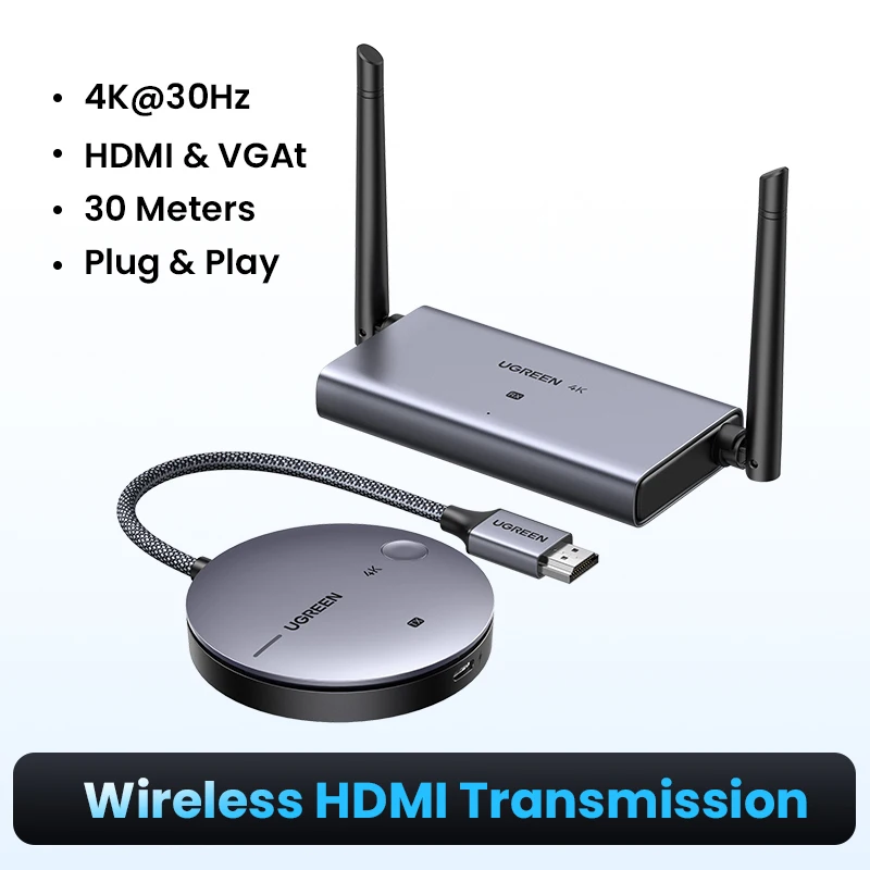 UGREEN ワイヤレスHDMIエクステンダーキット 5G 50M ビデオ送信機