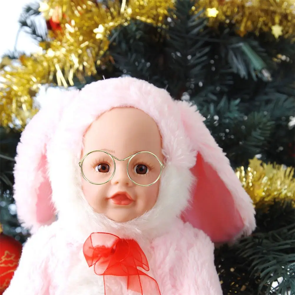 

20 шт. миниатюрных металлических оправ для очков без оправы, классические аксессуары для костюмов и поделок, проволочные оправы для очков