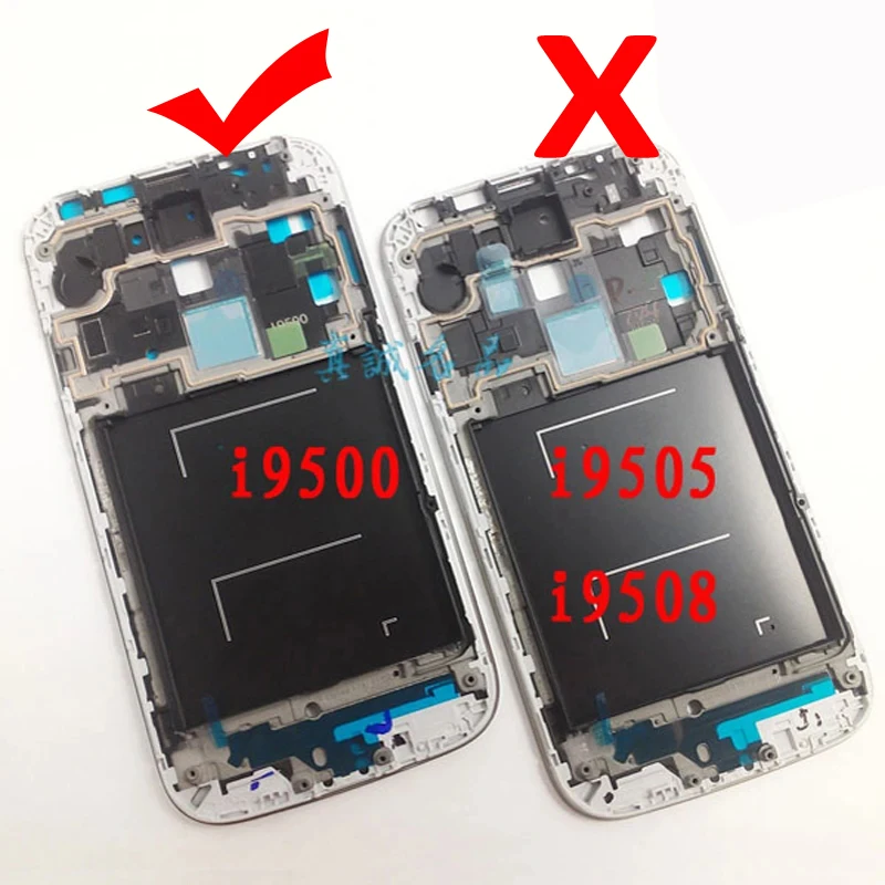 For Samsung Galaxy S4 I9500 Mobile Phone Bezel LCD Plate Housing Front Middle Frame Replacement Parts