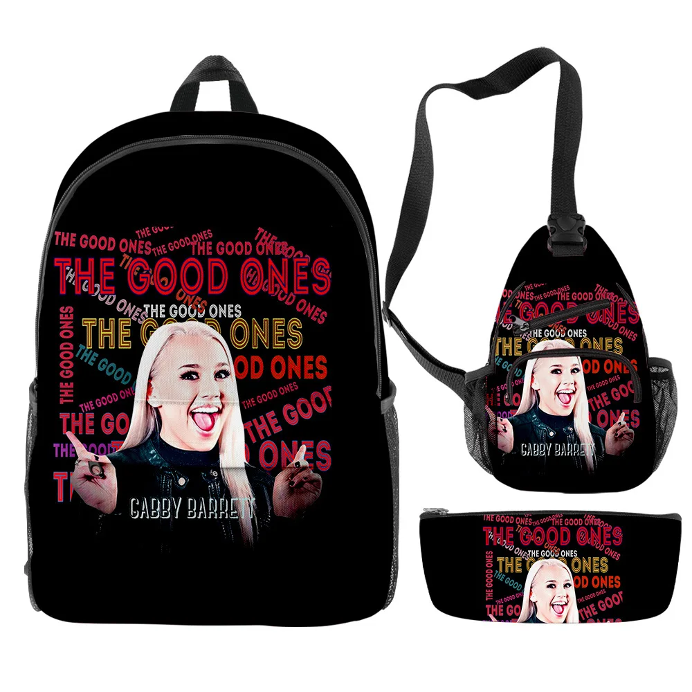

Cartoon Youthful Novelty Funny Gabby Barrett 3pcs/Set Backpack 3D Print Bookbag Laptop Daypack Backpacks Chest Bags Pencil Case