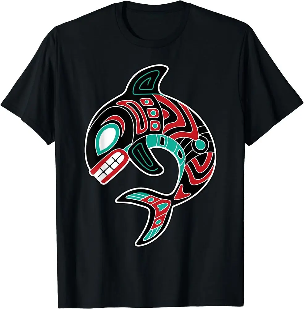 Northwest Coast Orca Totem Killer Whale T-Shirt Anime Graphic T-shirts High Quality 100%Cotton Short Sleeve