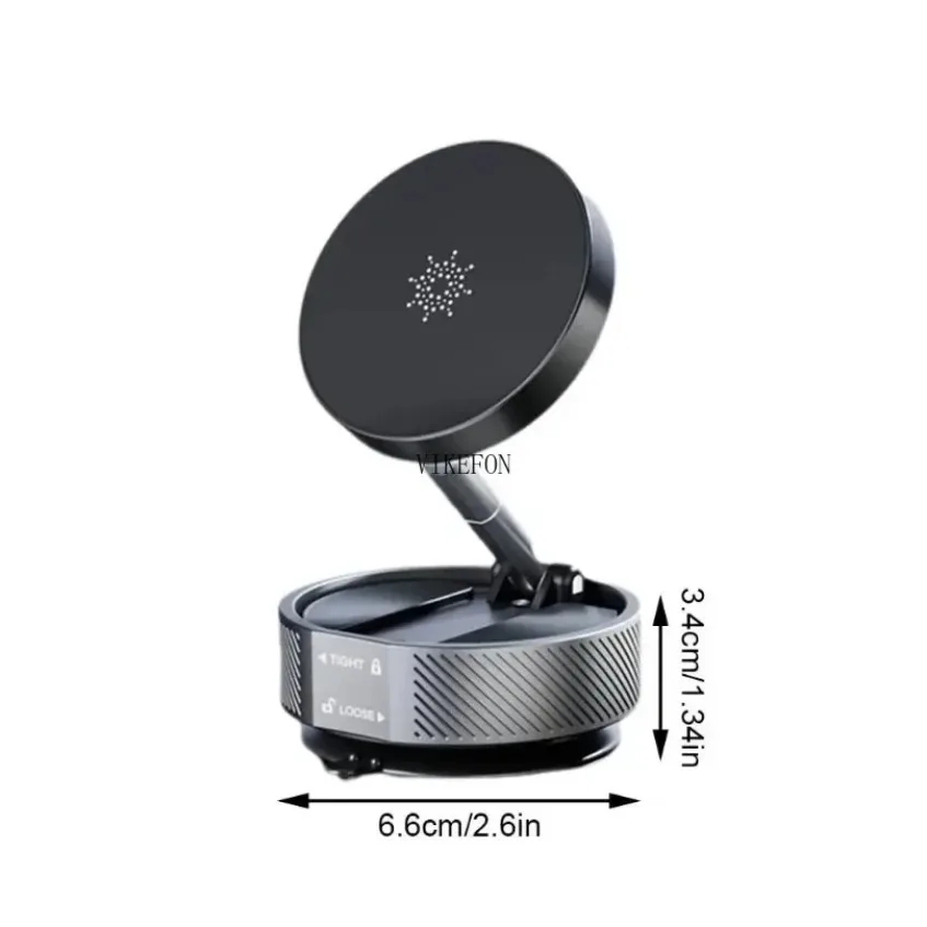 Foldable Car Magnetic Phone Holder Vacuum Suction Cup Cellphone Bracket For Magsafe iPhone 17~12 Pro Max Samsung Xiaomi Stand