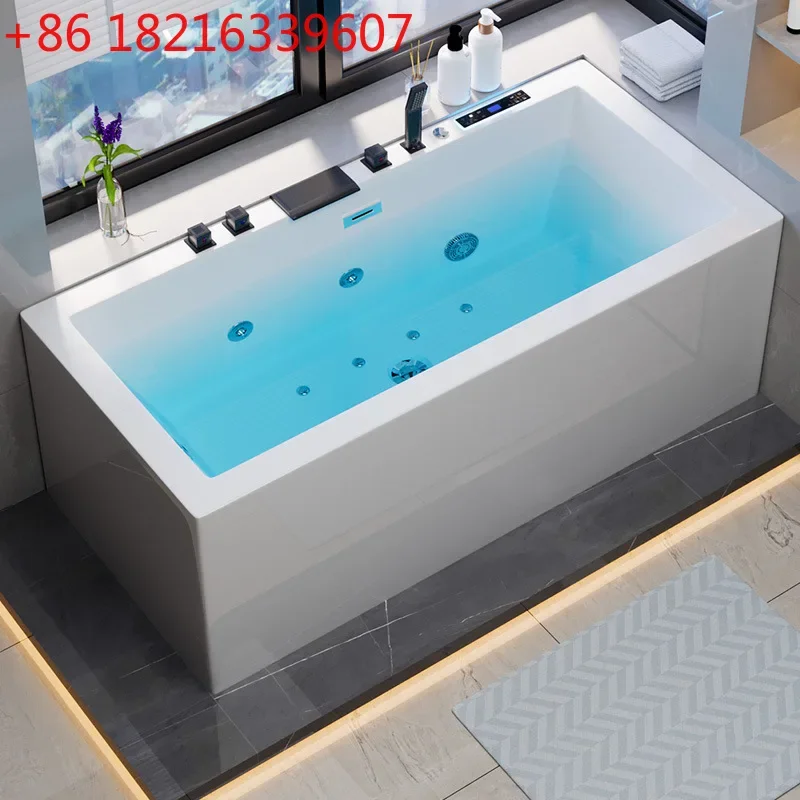 Light luxury square double intelligent constant temperature heating Jacuzzi thick independent deep bubble