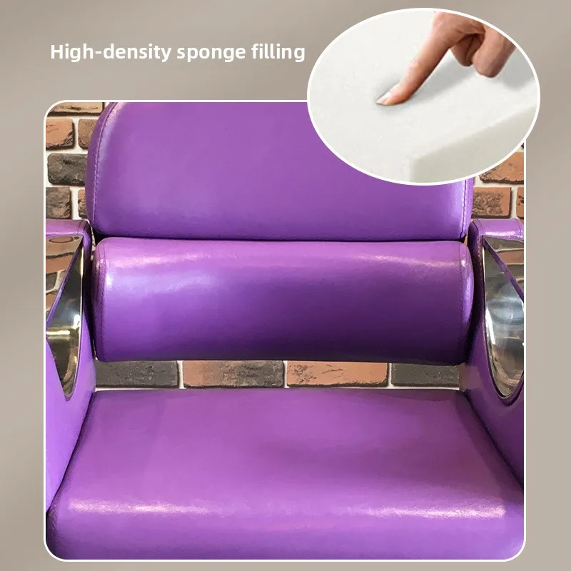 Yjq retro fashion reclining rotating lift hair salon hair salon oil head hair cutting and grooming chair