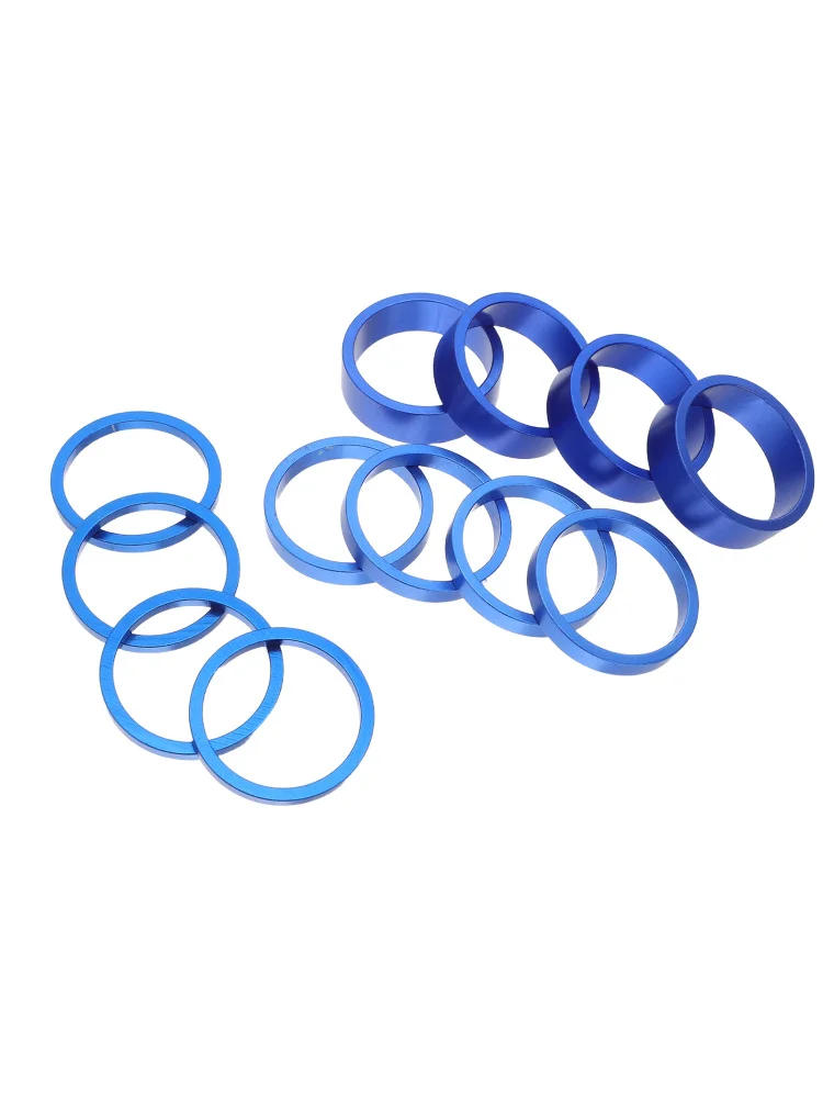 AliExpress 15Pcs Road Mountain Bike Stem Spacers Aluminum Alloy Front Fork Blue Spacer Kit Handlebar Stem Rings Washer Headsets Washer