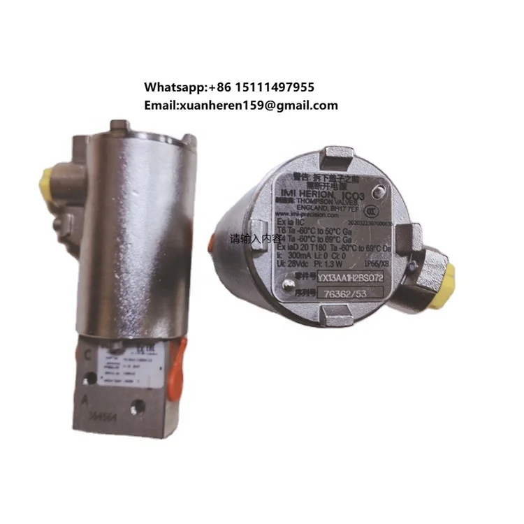YX13AA1H1BS Maxseal NORGREN Solenoid Valve ICO3S YX13AA1H2BS